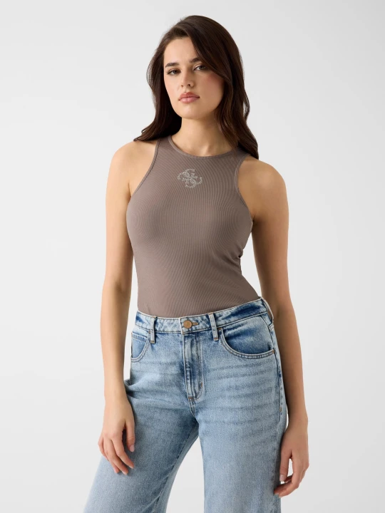 Zdjęcie produktu GUESS Top Guendalina | Slim Fit brązowy