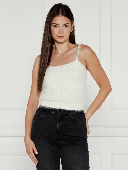 Zdjęcie produktu GUESS Top KEYLA | Slim Fit biały
