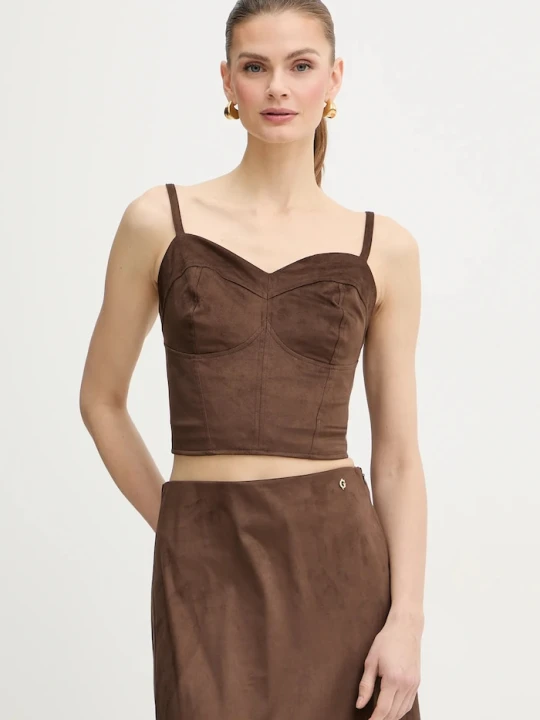 Zdjęcie produktu Guess top NUNZIA brązowy