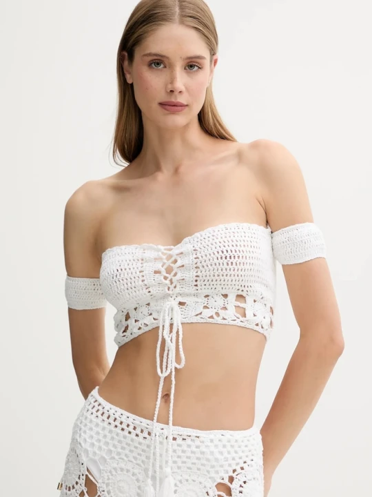 Zdjęcie produktu Guess top plażowy beżowy