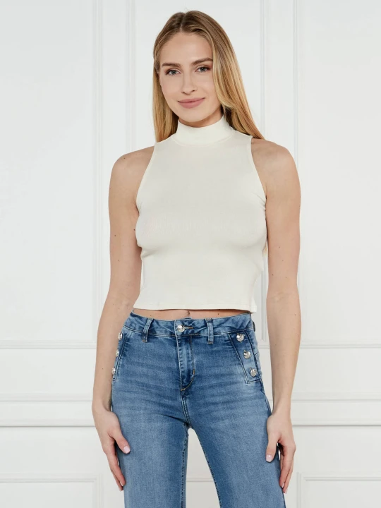 Zdjęcie produktu GUESS Top PRISCILLA | Slim Fit ecru