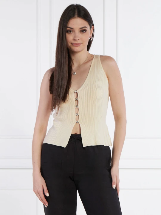 Zdjęcie produktu GUESS Top SL ALPHABET CHARM MEGHEN | Regular Fit beżowy