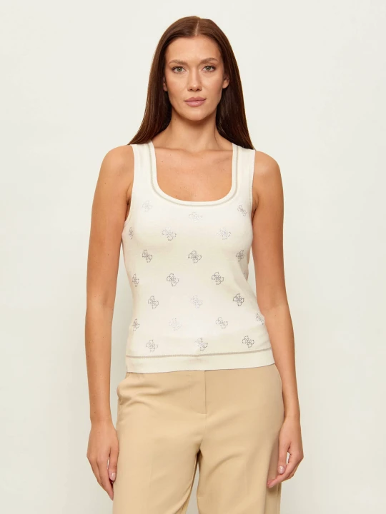 Zdjęcie produktu GUESS Top | Slim Fit ecru
