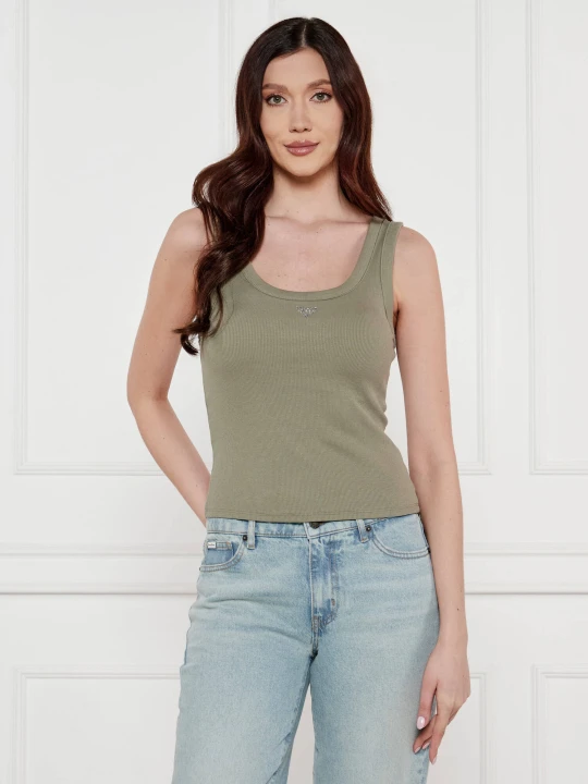 Zdjęcie produktu GUESS Top | Slim Fit zielony