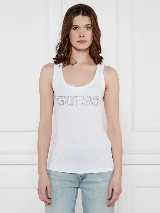 Zdjęcie produktu GUESS Top | Slim Fit biały