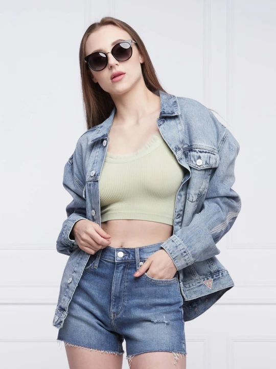 Zdjęcie produktu GUESS Top | Slim Fit zielony