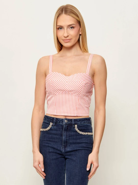 Zdjęcie produktu GUESS Top TECLA | Slim Fit koralowy