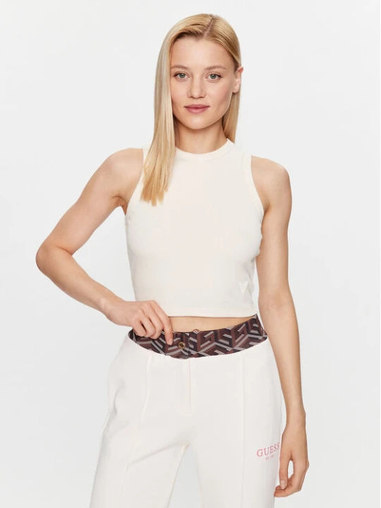 Zdjęcie produktu Guess Top V3GP19 K8RT2 Beżowy Slim Fit