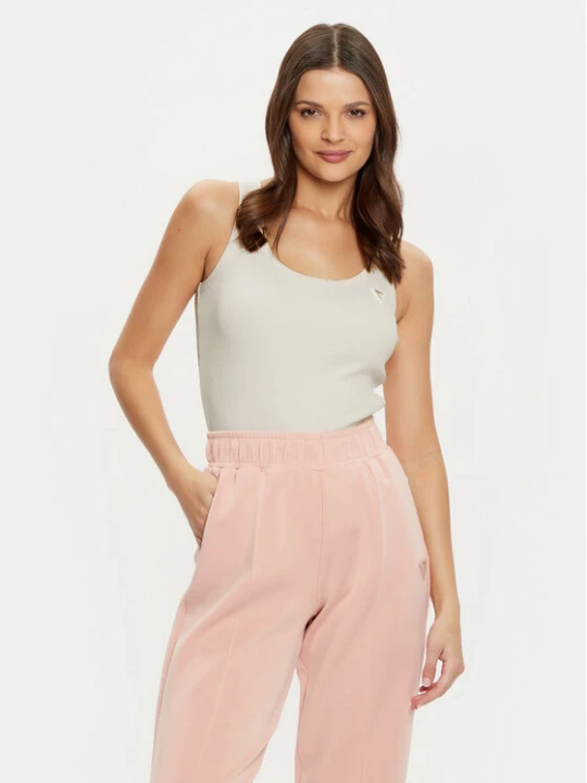 Zdjęcie produktu Guess Top V4YP06 K8RT2 Écru Regular Fit Kremowy