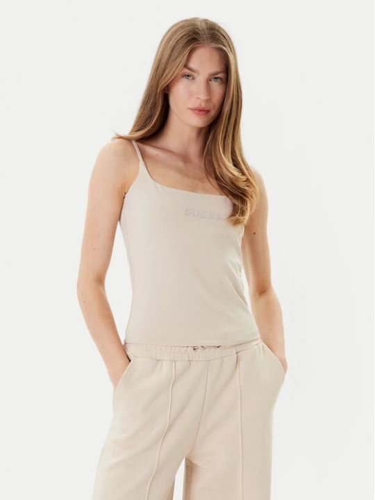 Zdjęcie produktu Guess Top V5GP22 J1314 Beżowy Slim Fit