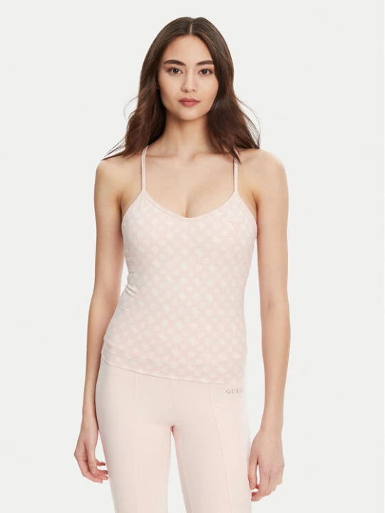 Zdjęcie produktu Guess Top V5YP11 MC03W Różowy Slim Fit