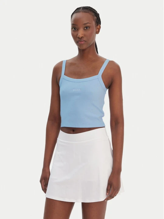 Zdjęcie produktu Guess Top V6GP16 K3180 Błękitny Regular Fit Niebieski jasny