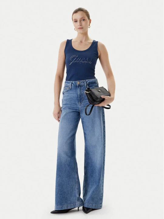 Zdjęcie produktu Guess Top W5YP00 KCXJ2 Granatowy Classic Fit