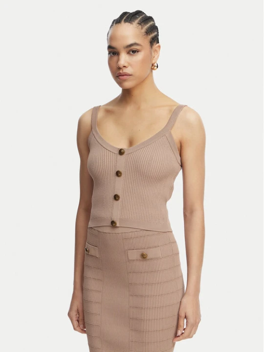 Zdjęcie produktu Guess Top W5YR10 Z0130 Brązowy Regular Fit