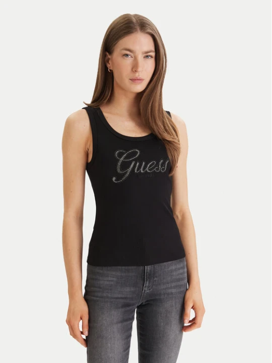 Zdjęcie produktu Guess Top W6GP22 K2954 Czarny Regular Fit