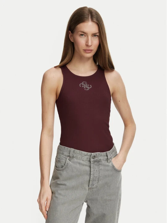 Zdjęcie produktu Guess Top W6RP39 KD092 Bordowy Regular Fit