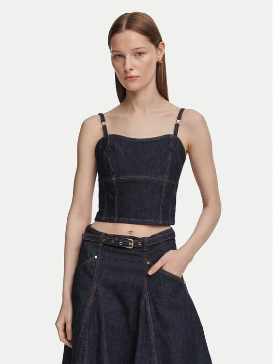 Zdjęcie produktu Guess Top W6YH15 D1351 Granatowy Slim Fit