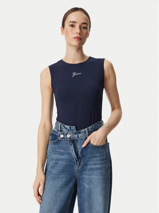Zdjęcie produktu Guess Top W6YP17 K3881 Granatowy Regular Fit