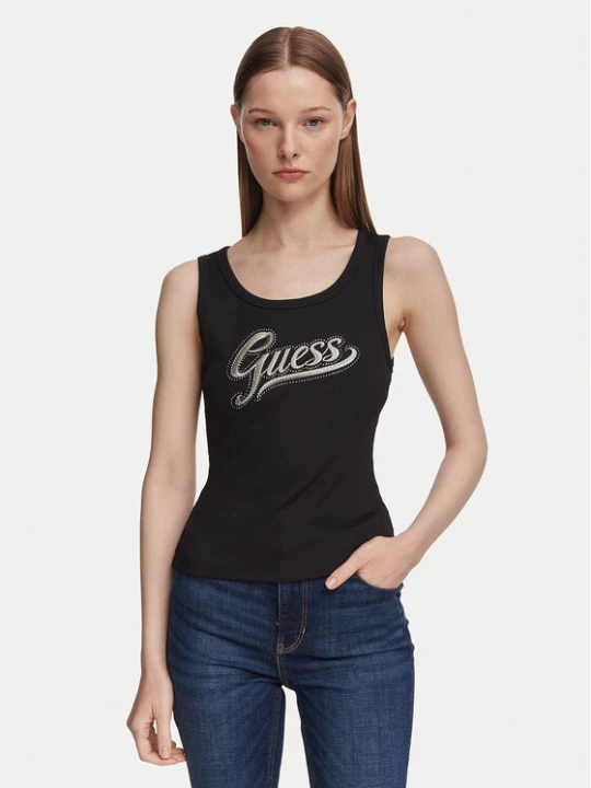 Zdjęcie produktu Guess Top W6YP30 K4380 Czarny Slim Fit