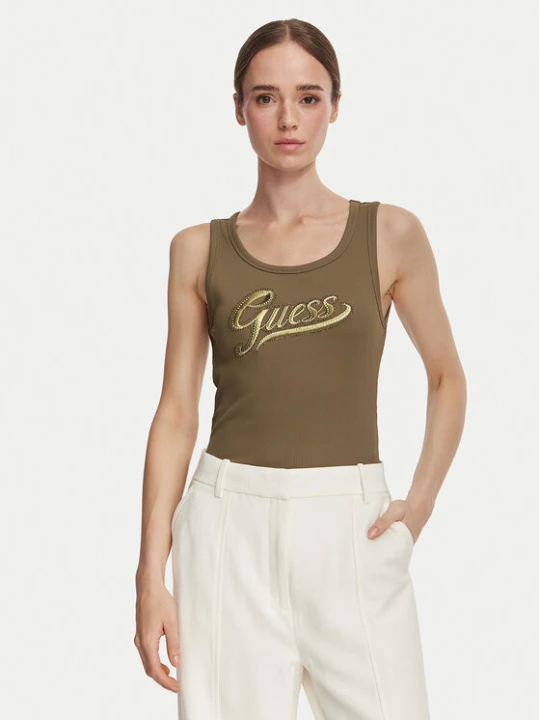 Zdjęcie produktu Guess Top W6YP30 K4380 Khaki Slim Fit