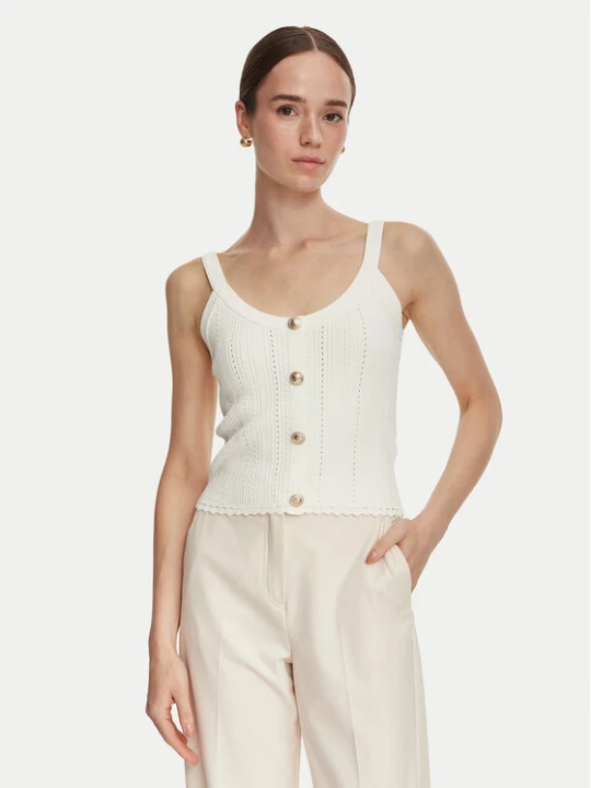 Zdjęcie produktu Guess Top W6YR25 Z0972 Kremowy Slim Fit
