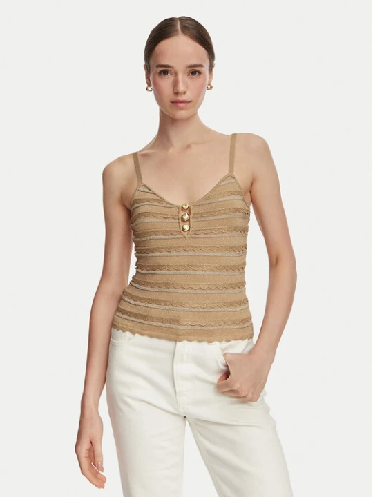 Zdjęcie produktu Guess Top W6YR32 Z1027 Złoty Regular Fit