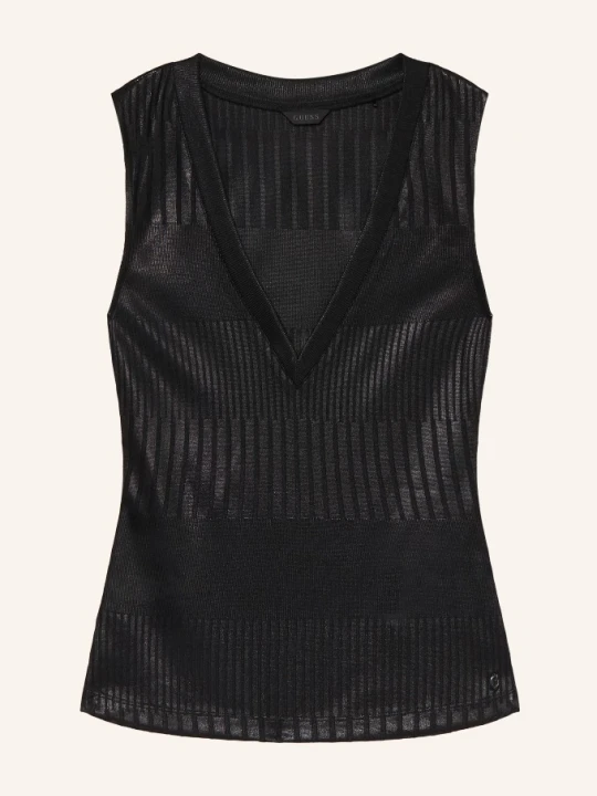 Zdjęcie produktu Guess Top Z Dzianiny Marilena schwarz CZARNY