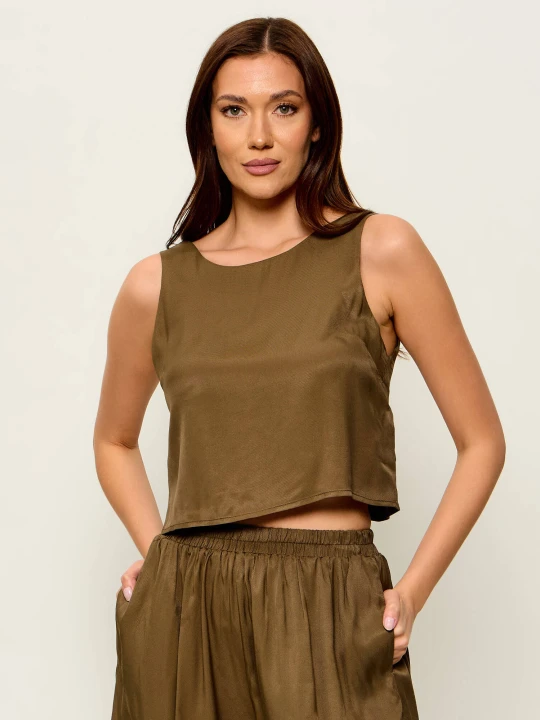 Zdjęcie produktu Guess Top ZOE | Cropped Fit khaki
