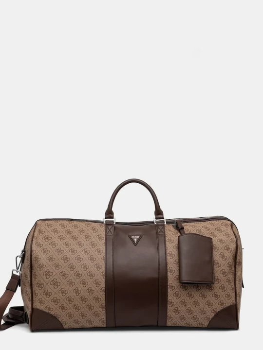 Zdjęcie produktu Guess torba podróżna męska z imitacji skóry MILANO beżowy