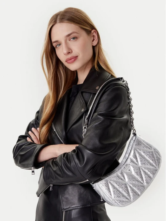 Zdjęcie produktu Guess Torebka Aldina HWGY96 63170 Srebrny