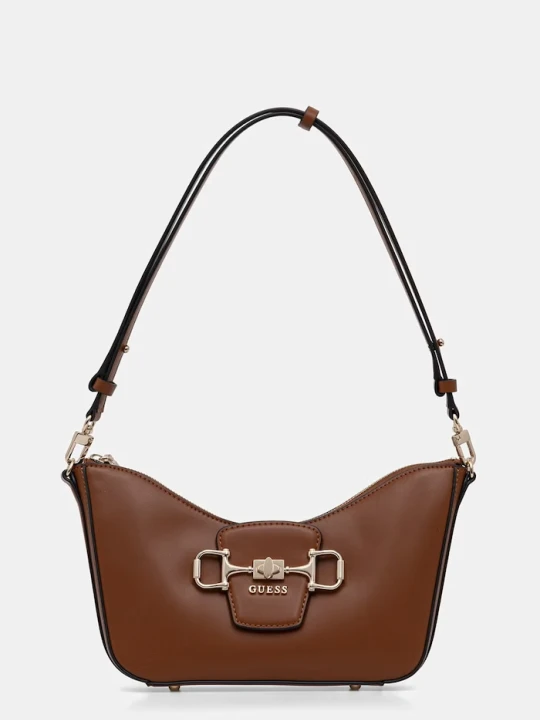 Zdjęcie produktu Guess torebka bagietka damska z imitacji skóry JANIE brązowy