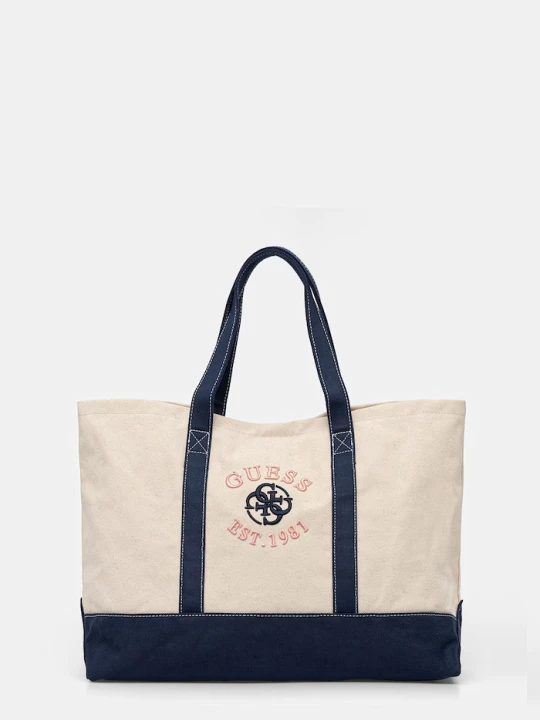 Zdjęcie produktu Guess torebka bawełniana beżowy