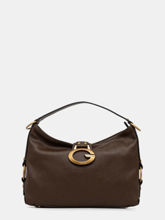Zdjęcie produktu Guess torebka hobo damska z imitacji skóry CAMDEN brązowy