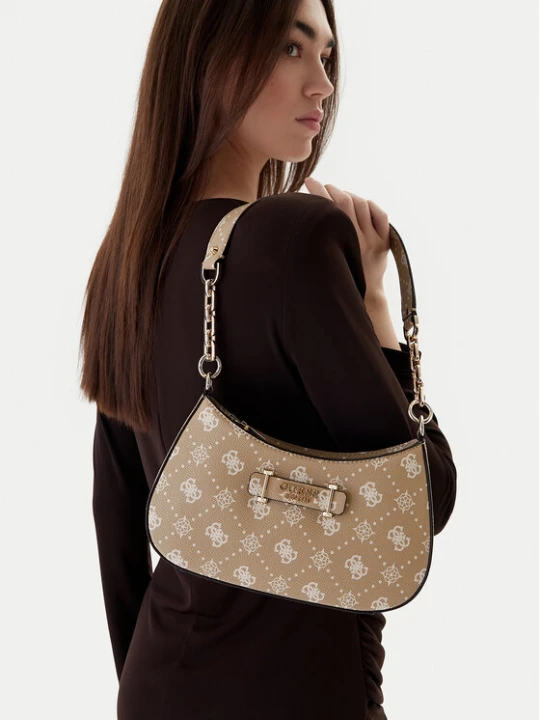 Zdjęcie produktu Guess Torebka Carrie Logo HWGP98 98180 Beżowy