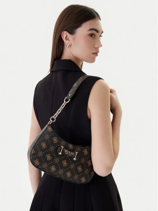 Zdjęcie produktu Guess Torebka Carrie Logo HWGP98 98180 Brązowy