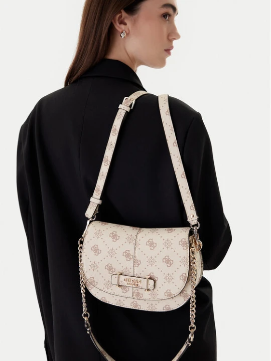 Zdjęcie produktu Guess Torebka Carrie Logo HWGP98 98200 Écru Kremowy
