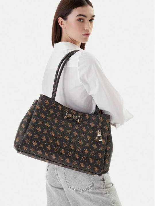 Zdjęcie produktu Guess Torebka Carrie Logo HWGP98 98220 Brązowy