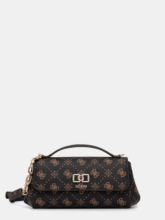 Zdjęcie produktu Guess torebka crossbody damska z imitacji skóry EMELIE brązowy