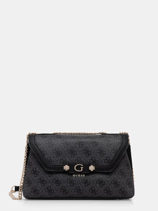 Zdjęcie produktu Guess torebka crossbody damska z imitacji skóry LINDSEY szary