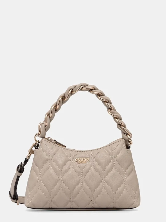 Zdjęcie produktu Guess torebka damska z imitacji skóry MAXINE beżowy