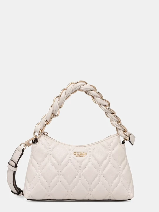 Zdjęcie produktu Guess torebka damska z imitacji skóry MAXINE beżowy