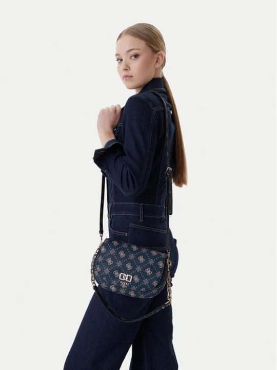 Zdjęcie produktu Guess Torebka Emelie Logo HWGP99 28200 Granatowy