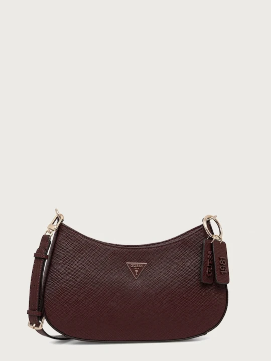Zdjęcie produktu Guess torebka hobo damska z imitacji skóry NOELLE bordowy