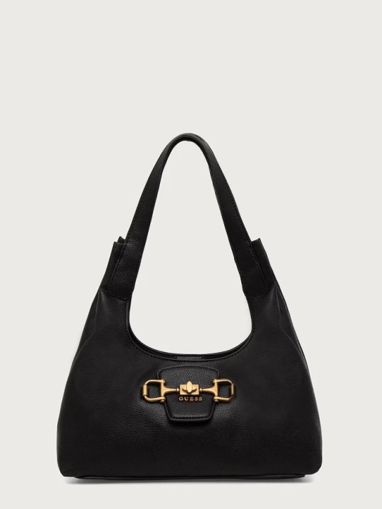 Zdjęcie produktu Guess torebka hobo damska z imitacji skóry SUNSET czarny