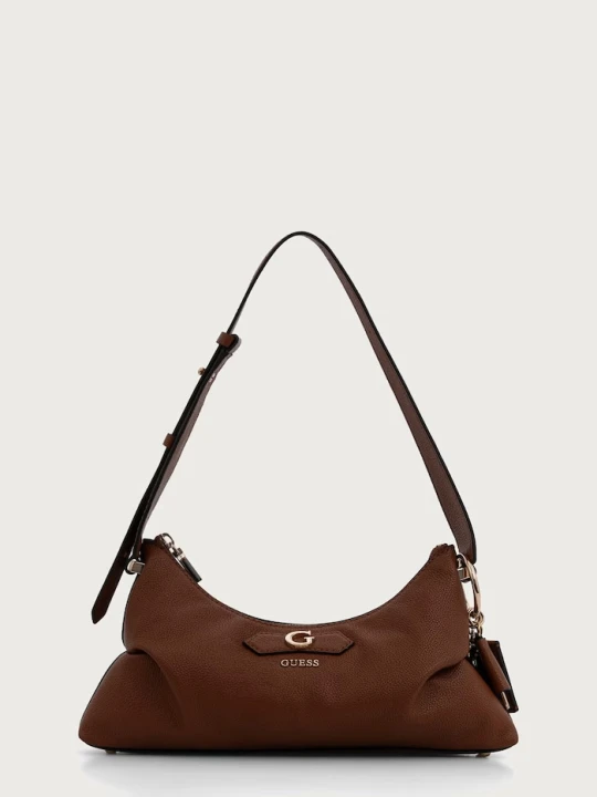 Zdjęcie produktu Guess torebka hobo damska z imitacji skóry SUZY brązowy