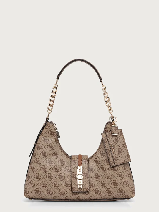 Zdjęcie produktu Guess torebka hobo damska z imitacji skóry YVONNE beżowy
