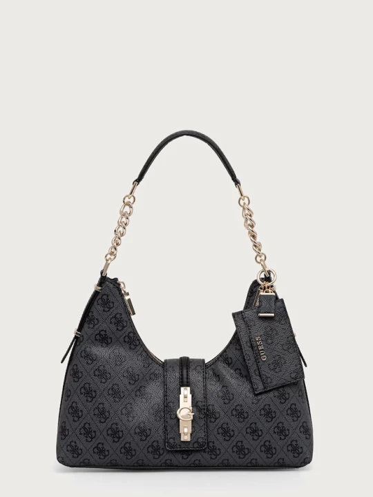 Zdjęcie produktu Guess torebka hobo damska z imitacji skóry YVONNE szary