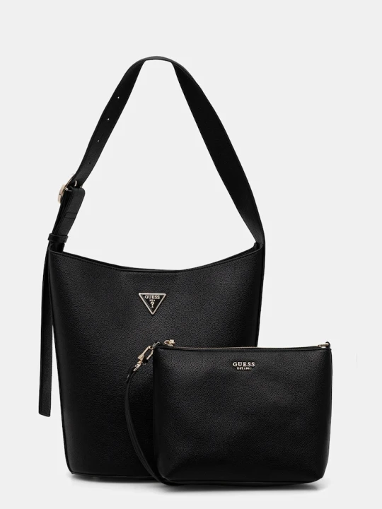 Zdjęcie produktu Guess torebka shopper damska z imitacji skóry MERIDIAN czarny