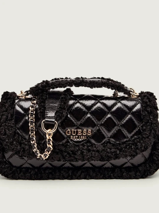 Zdjęcie produktu Guess Torebka na ramię CRISTI | shearling czarny