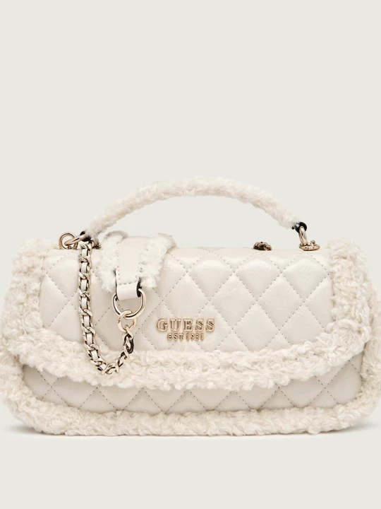 Zdjęcie produktu Guess Torebka na ramię CRISTI | shearling kremowy